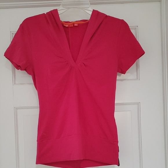 Puma Tops - Puma Pink Hooded tee womens sz m